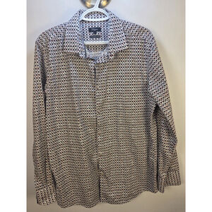 Palenzo Uomo Men's Shirt Size Large 100% Cotton Pre-Owned